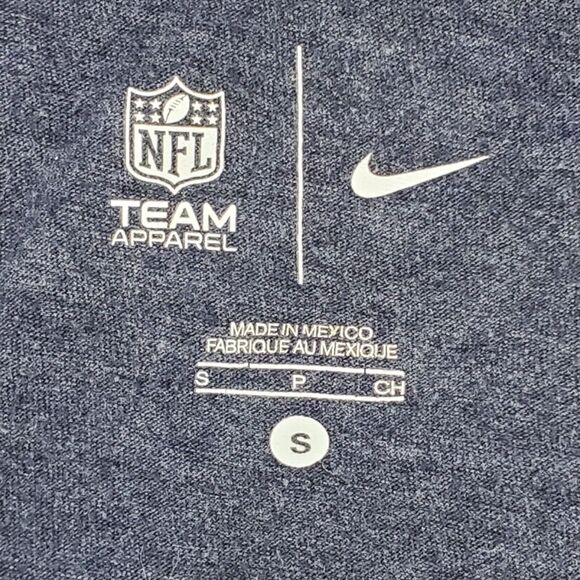 CHICAGO BEARS Shirt Womens Small Blue BIG Spell Out V-neck NIKE NFL Football - Picture 4 of 7